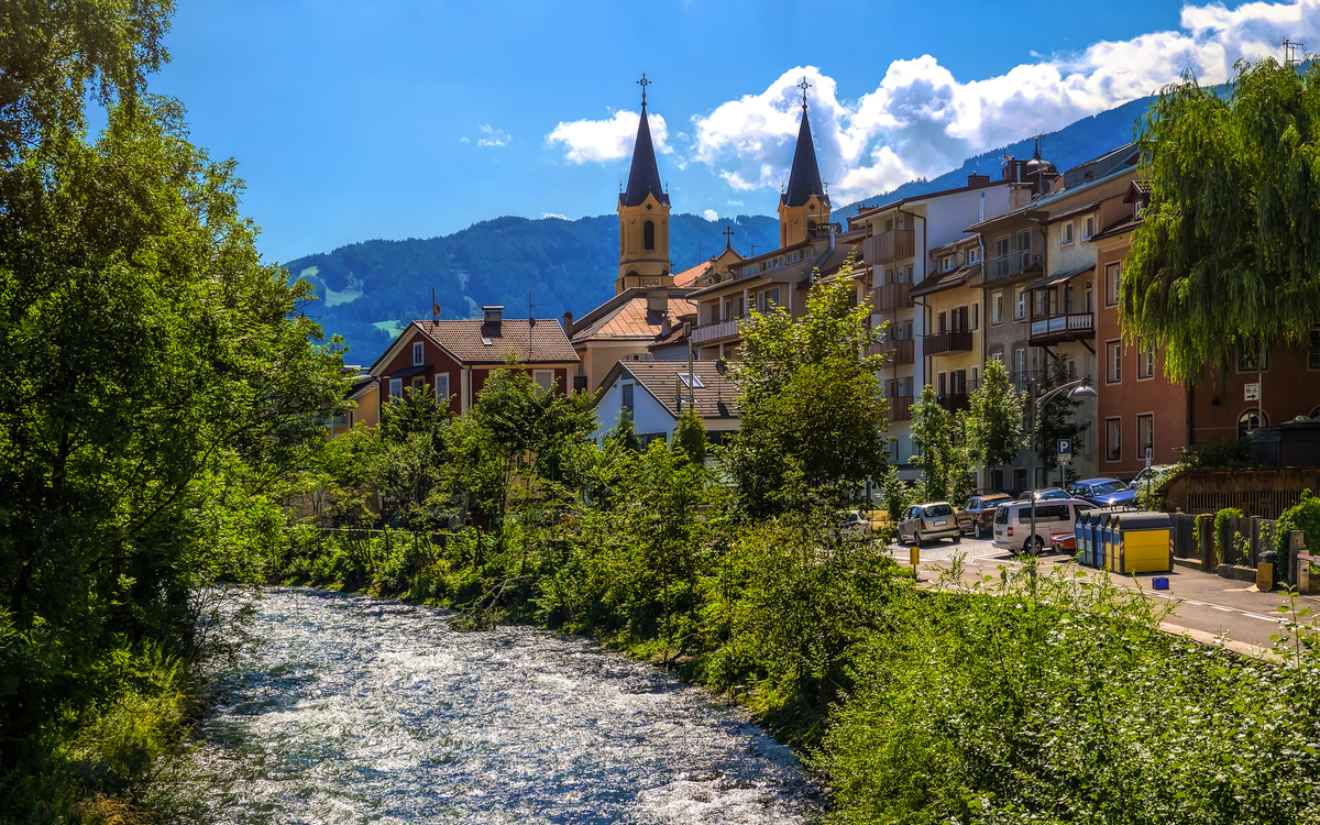 Bruneck im Südtiroler Pustertal, Italien