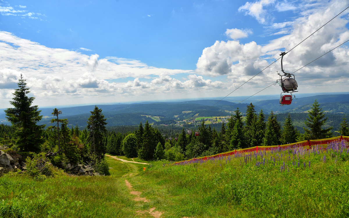 Seilbahn am Ochsenkopf im Fichtelgebirge