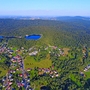 Luftbild Fichtelberg mit Fichtelsee im Fichtelgebirge