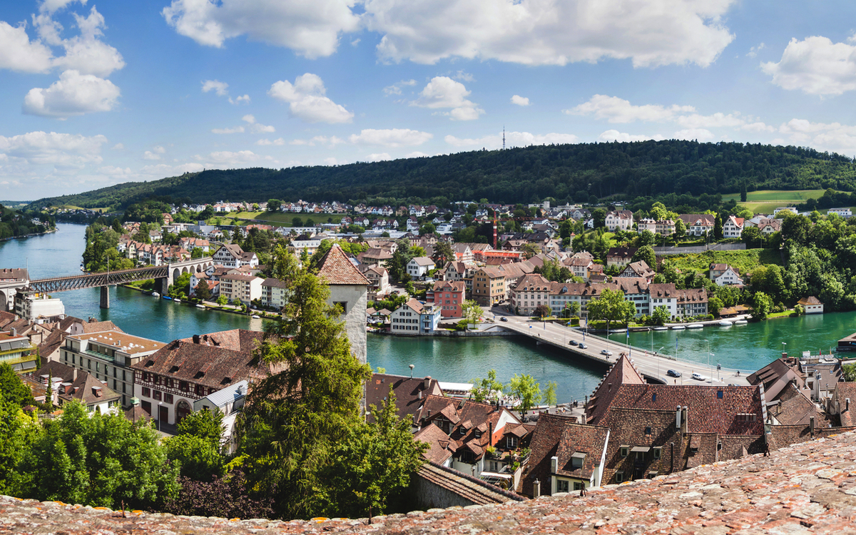 Schaffhausen am Rhein in der Schweiz