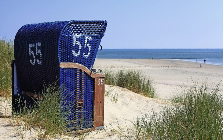 Strandkörbe auf der Insel Borkum