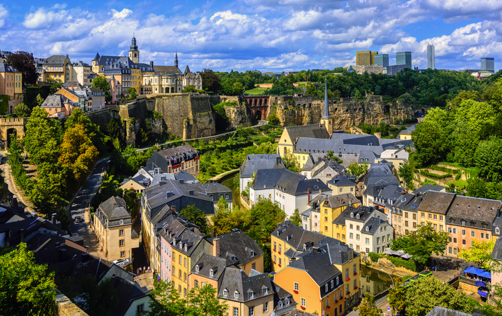 Panoramablick auf die Stadt Luxemburg