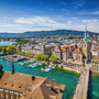 Zürich mit dem Fluss Limmat