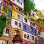 Buntes Hundertwasserhaus in Wien 