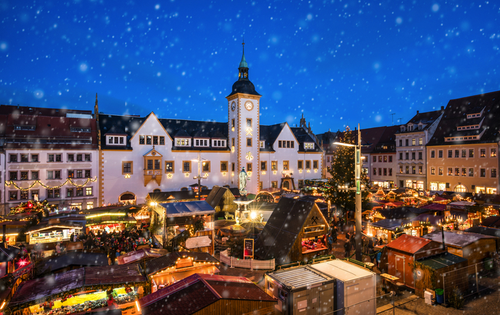 Freiberger Christmarkt im Erzgebirge in Sachsen