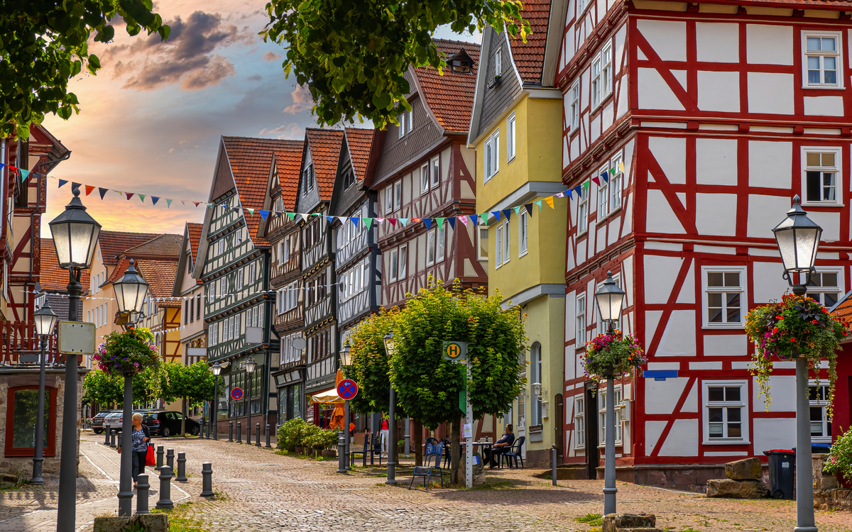 Altstadt von Bad Wildungen in Hessen