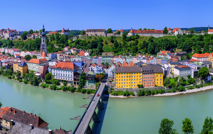 Stadtpanorama von Burghausen