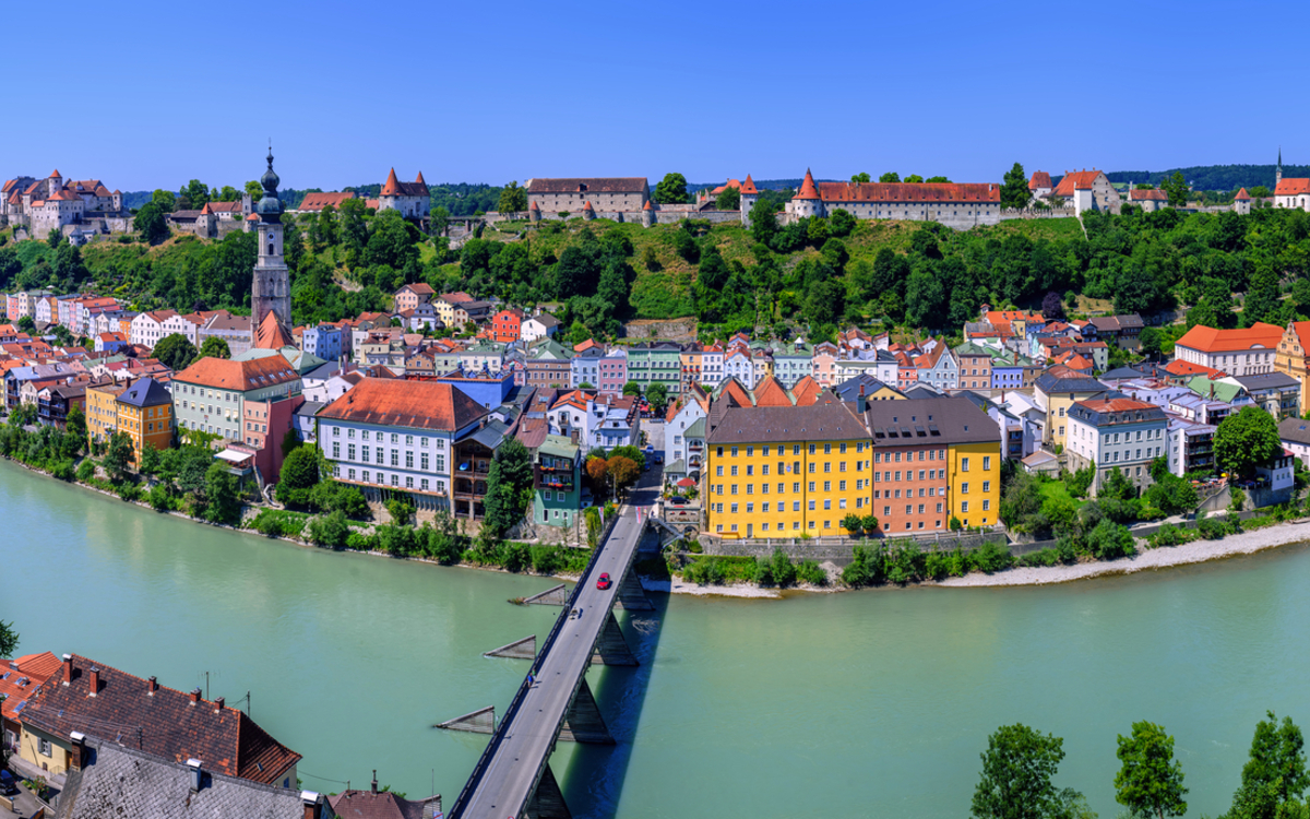 Stadtpanorama von Burghausen