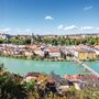 Panoramablick über Burghausen, Oberbayern
