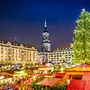 Striezelmarkt auf dem Altmarkt in Dresden, Deutschland