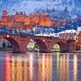 Alte Brücke und Schloss Heidelberg am Neckar