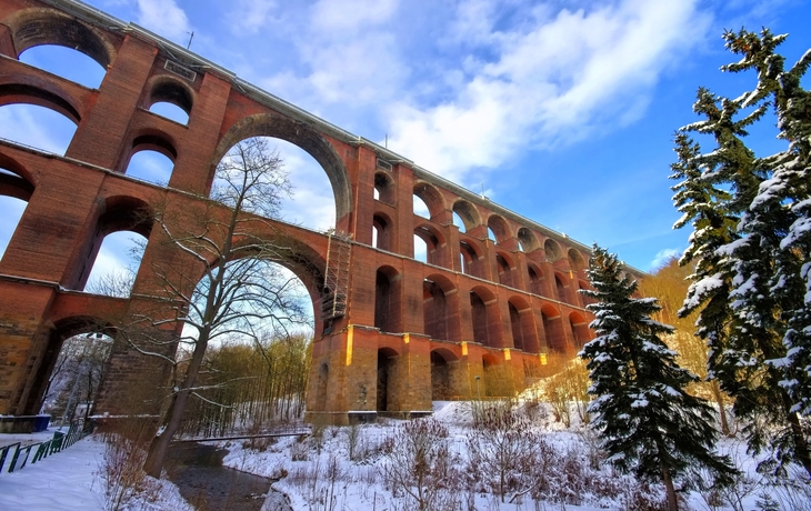 Göltzschtalbrücke im Winter