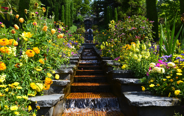 Italienische Wassertreppe auf der Insel Mainau.