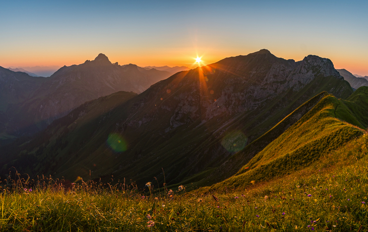 Sonnenuntergang im Kleinwalsertal