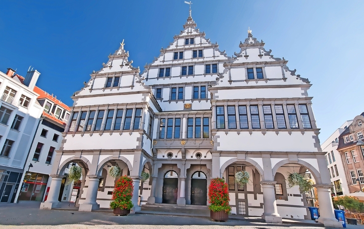 Das Rathaus von Paderborn, Westfalen
