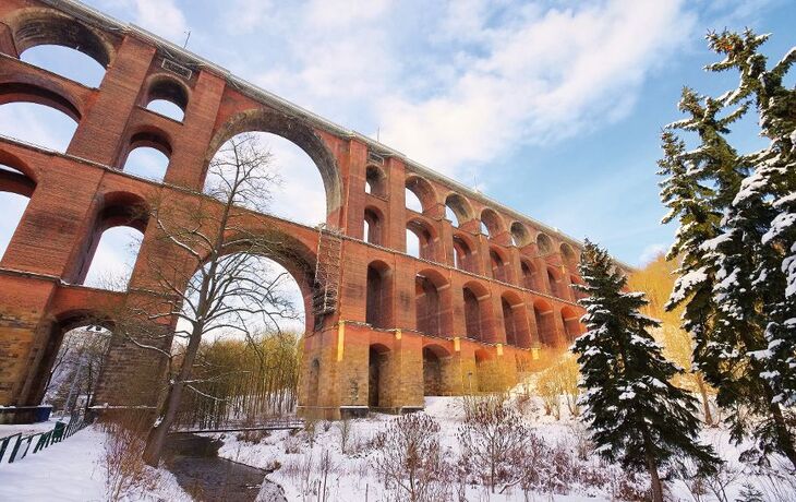 Göltzschtalbrücke im Winter